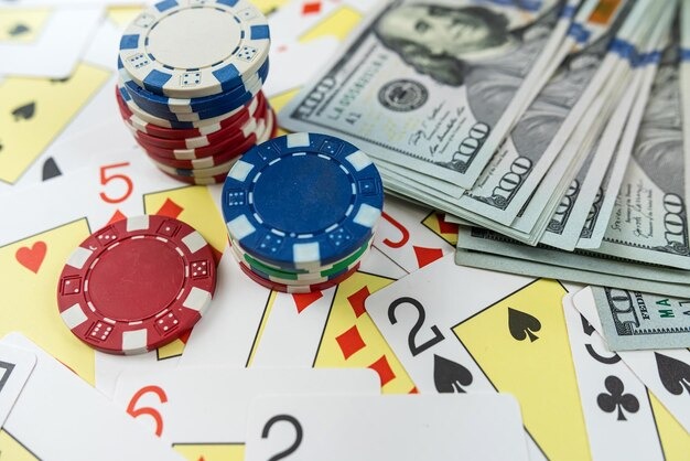 Live dealer managing Texas Poker hand with multi-camera view